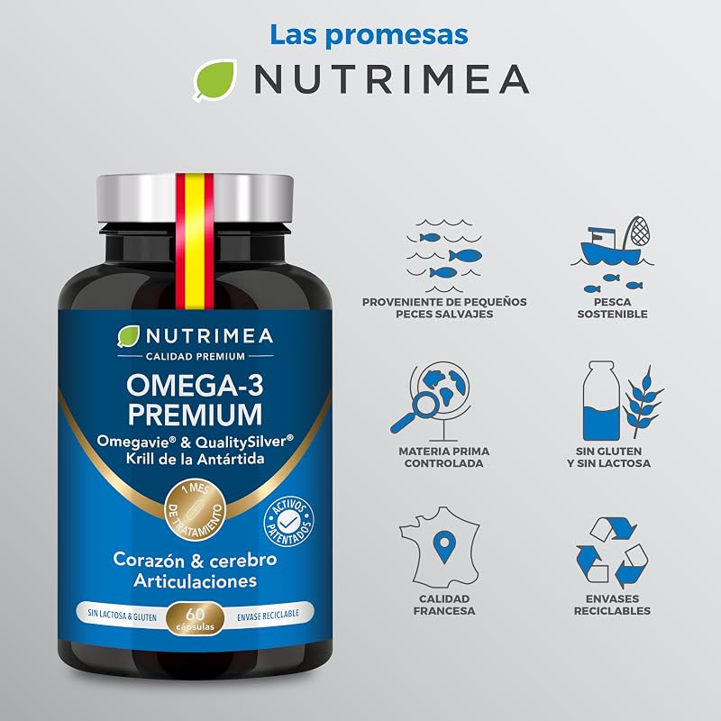 Omega 3 e krill antártico | Patente Omegavie® | 60 Cápsulas