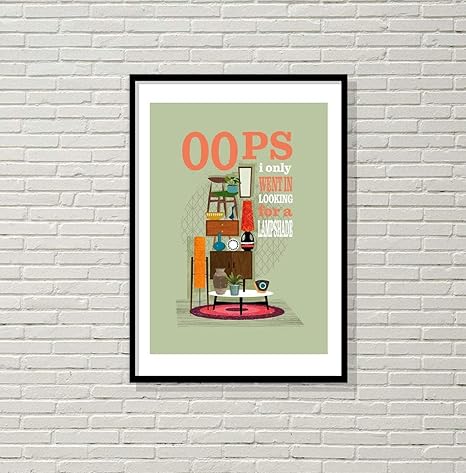 Amazon Co Jp 葦の装飾絵画白鷺レトロミッドセンチュリー1960年代イラストキャンバス壁アート現代油絵現代装飾アートワーク Generic