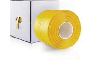 GRESDENT Heavy Duty Packaging 1/2" x 1000’ Polypropylene (PP) Strapping with Self Dispensing Box Kit - Industrial Grade Pallet Strapping，300 lbs Break Strength