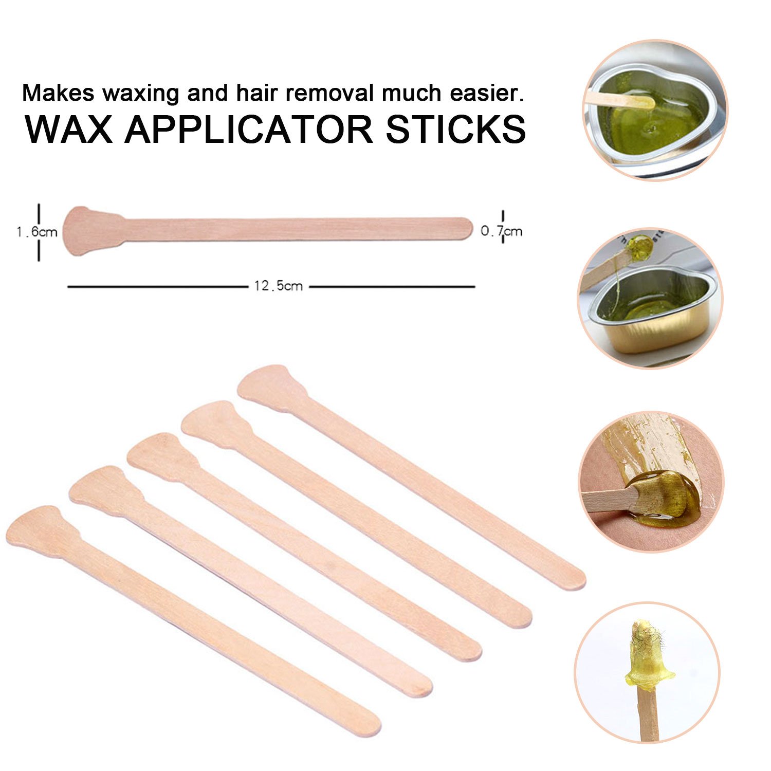 ASDOMO 500CC Portable Electric Hair Removal Wax Warmer+10.58 OZ Hair Removal Hard Wax Beans+10PCS Wax Applicator Sticks