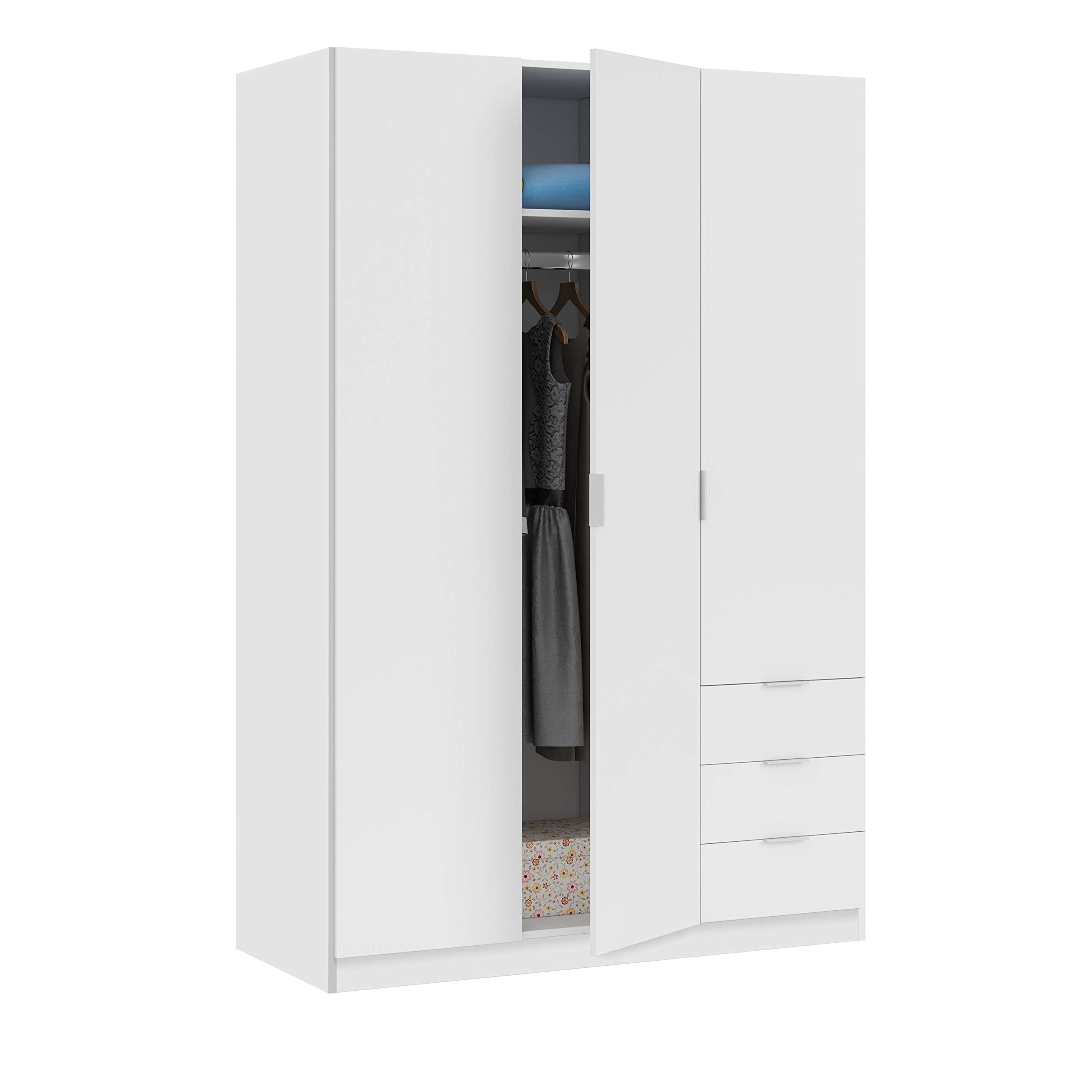 Habitdesign-Armario-Ropero-de-Tres-Puertas-y-Tres-Cajones-Acabado-en-Color-Blanco-Artik-Medidas-121-cm-Ancho-x-180