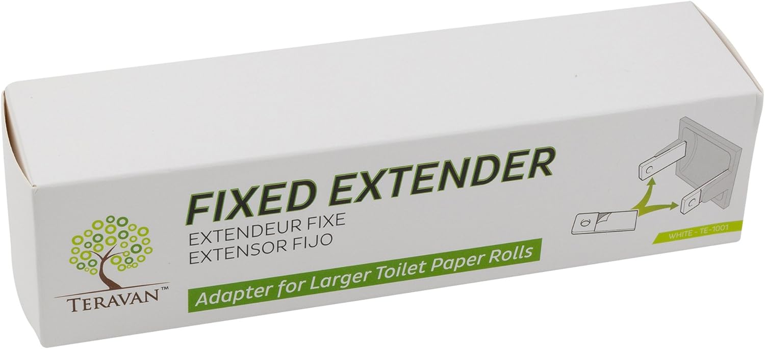 Teravan Fixed Extender Toilet Paper Extending Adapter for Large Rolls