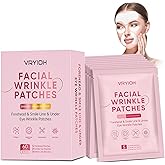 Vryioh Forehead, Smile Line & Under Eye Wrinkle Patches, 3 IN 1 Overnight Facial Wrinkle Treatment with Hyaluronic Acid, Collagen to Lift Lines for Women, 60 Patches