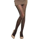 MANZI Women's Shimmer Tights Metallic Sparkly Glitter Shiny Pantyhose 50Den | Lurex Shimmery Tights Semi-Opaque Gold Silver Royal Blue Sparkling Stockings for Women