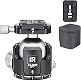 Low Profile Tripod Ball Head-INNOREL N52,Panoramic CNC Metal Camera Tripod Ball Head with Two 1/4" Screw Arca Swiss Quick Rel