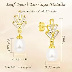 Trinckle Gold Bridesmaid Earrings, Gold Pearl