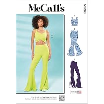 Patron De Couture McCall M7907E5 – Pantacourt Femme Coupe Ample, Tailles 14 à 22, Instructions FR/EN/ES