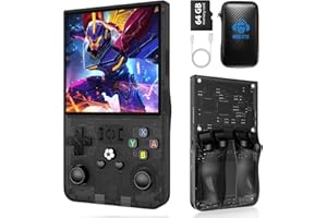 AQHH R36MAX Retro Handheld Game Console, 4.0 inch Retro Gaming Console with 64GB Memory, Video Game Consoles with 4000mAh Battery and 30+ Emulators, Ink Black