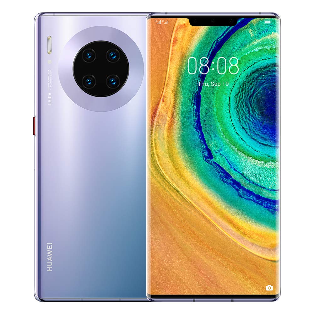Huawei Huawei, Mate 30 Pro Smartphone Débloqué, Écran Incurvé De 6,53 Pouces Processeur Kirin 990, Quadruple Caméra Conçue Avec Leica, Batterie De 4500 Mah, Argent [Version Française] (Reconditionné)