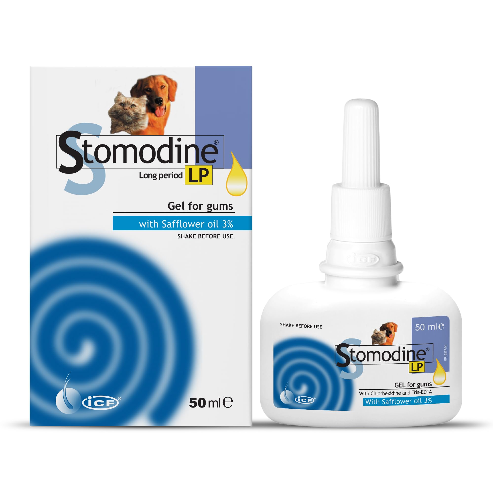 ICF | Stomodine Long Period Cat & Dog Toothpaste Gel for Pets' Oral Hygiene Gum Health | Bad Breath Meat Flavoured | 50 ml