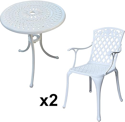 Amazon.de: Lazy Susan - EVE 60 cm Bistrotisch mit 2 Stühlen - Rundes