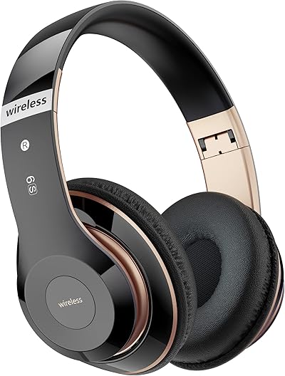 Lankey Sound Kopfhörer Kabellos Bluetooth, Bluetooth Kopfhörer Over-Ear mit 6 EQ Modi, 65 Std Kabellose Kopfhörer mit Eingebautem HD-Mikrofon, FM, SD/TF für Outdoor, Transport, Reisen, Studium