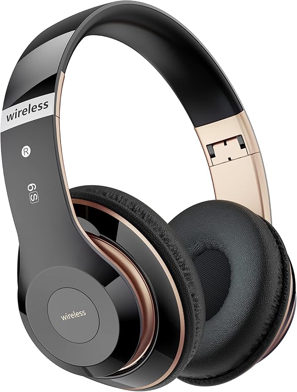 Lankey Sound Kopfhörer Kabellos Bluetooth, Bluetooth Kopfhörer Over-Ear mit 6 EQ Modi, 65 Std Kabellose Kopfhörer mit Eingebautem HD-Mikrofon, FM, SD/TF für Outdoor, Transport, Reisen, Studium