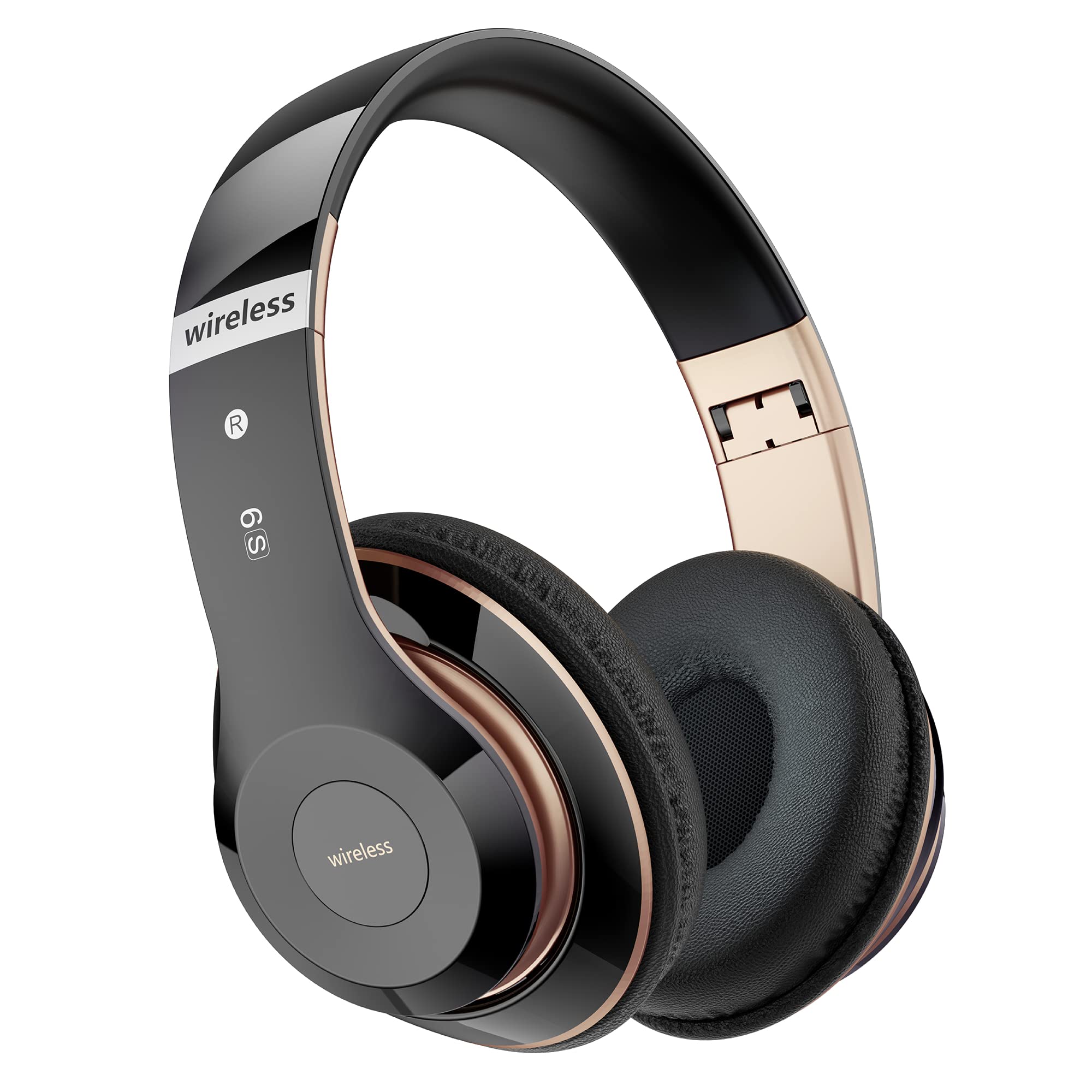 Kopfhörer Kabellos mit 6 EQ Modi, Kopfhörer Bluetooth, 65 Std Over Ear Kopfhörer Bluetooth mit Eingebautem HD-Mikrofon, FM, SD/TF für Outdoor, Transport, Reisen, Studium