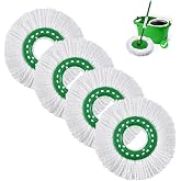 4PSC Spin Mop Head Replacement for Libman 𝐓𝐨𝐫𝐧𝐚𝐝𝐨 Spin Mops System | Washable Refills Compatible with Libman Tornado Spin Mops and Bucket System