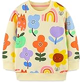 Bumeex 100% Cotton Toddler Girl's Cute Cartoon Long Sleeve Sweatshirt Clothes Clothing Outfits 2-7Y