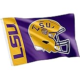 Desert Cactus Louisiana State University Flag - 3 x 5 Feet LSU Tigers Banner, Indoor/Outdoor Durable Fabric, 100% Polyester Design (Style Q)