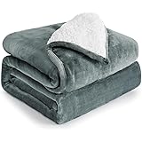 Syrinx Sherpa Fleece Weighted Blanket Twin Size Unquilted, 15 lbs Breathable Cozy Fuzzy Heavy Blanket for Adults, Dual Sided 