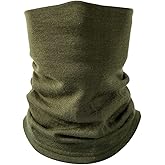 Villand 100% Merino Wool Neck Gaiter for Men and Women, Double Layer Seamless Neck Warmer for Winter Sports with Gift Box