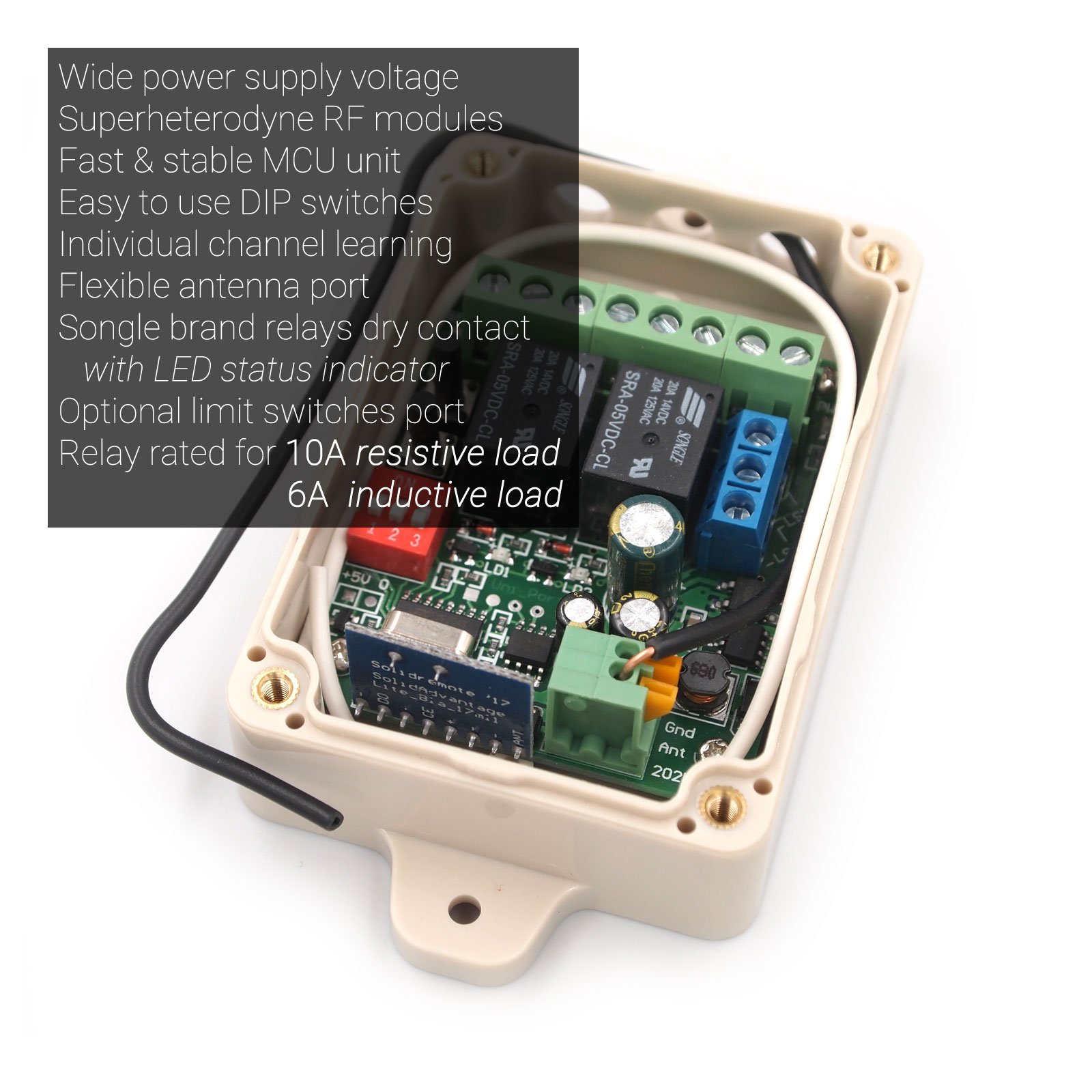 Mua Solidremote 12V - 24V Secure Wireless RF Remote Control Relay ...