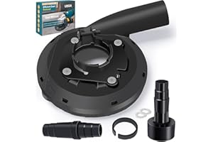 Dust Shroud for Angle Grinder 4.5 inch and 5 inch, Grinding Dust Collector with 3Pcs Hose Adapters 1 1/4 inch to 1 3/4 inch t