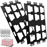BYERN AUTO Mounting Full Plate Compatible with Milwaukee Packout Toolboxes | 100 Lbs, Rust-Proof Coated Metal Base Plates, Mount to Truck, Wall, or Floor for Tool Storage Organization (2 Full-Width)