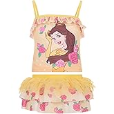 Disney Princess Girls UPF 50+ Tankini Top and Swim Skirt Swimsuit Set Toddler to Big Kid Sizes (2T - 10-12)