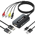 Generic HDMI to S Video RCA Converter, 1080P HDMI to AV Composite S-Video 2 in 1 Converter for DVD/STB/PS3/PS4 to Display on Older TV with Svideo/RCA Inputs(Not Support 4k HDMI)