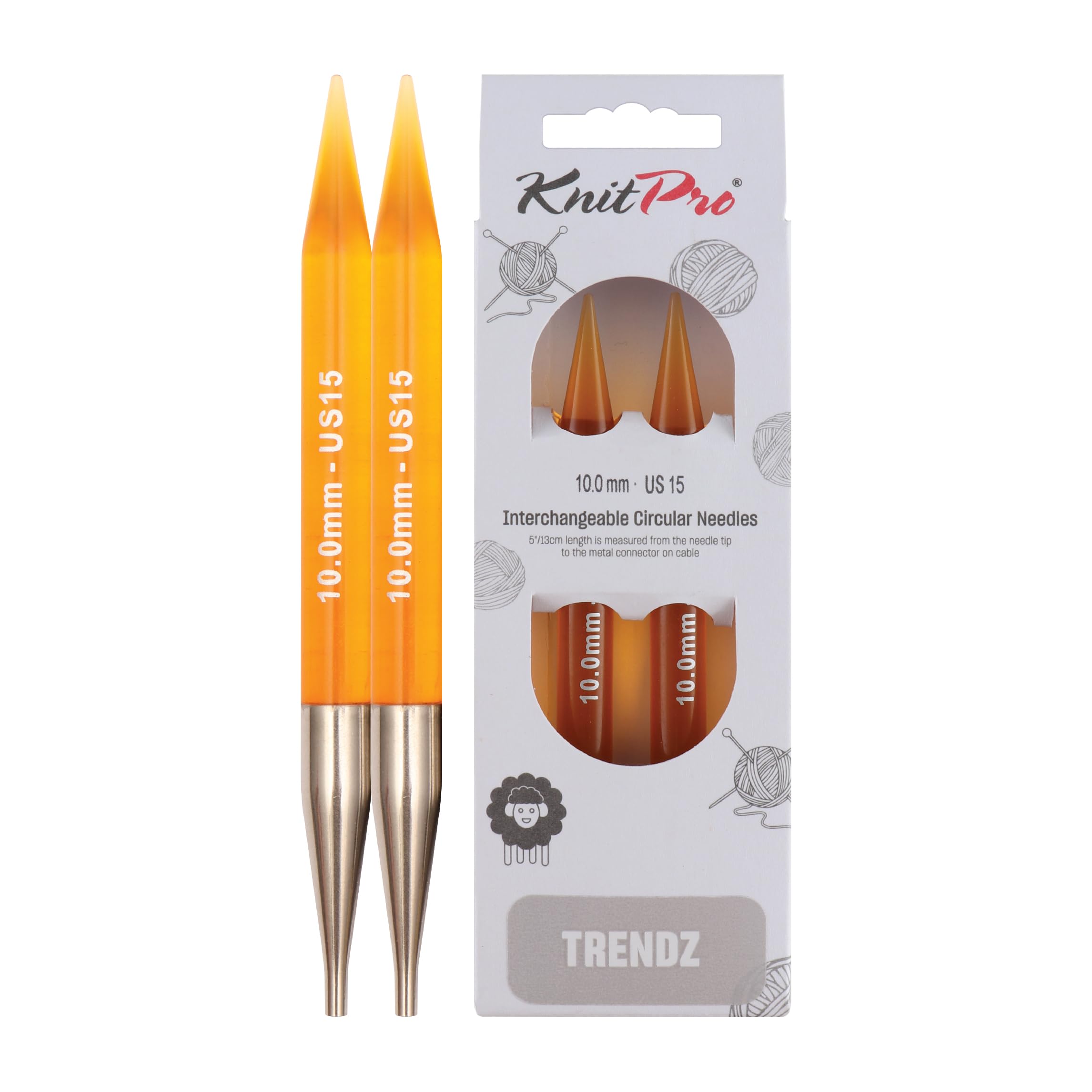 KnitPro Trendz Interchangeable Circular Needles 5" (13cm) | 10.00mm