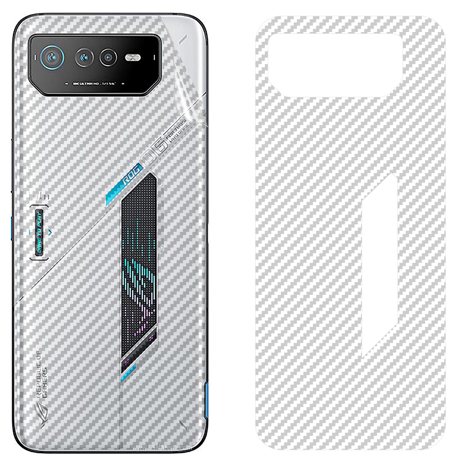 GIOPUEY Back Protector Flim Compatible with Asus ROG Phone 6, [4 Pack] 0.1mm Ultra Slim Soft Back Film Back Protector [Anti Fingerprint] [Non Slip]