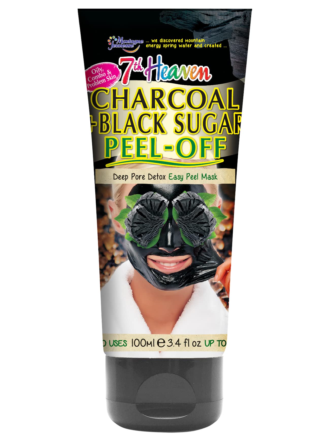 7th Heaven Charcoal & Black Sugar Peel Off, 100 ml tube