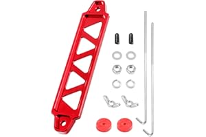 iolory Car Battery Mounting Brackets,Aluminum Alloy Battery Tie Down Bracket with 10” Stainless Steel J Bolts,Automotive Acce