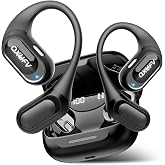 Open Ear Headphones, Bluetooth 5.4 Headphones, Translation Earbuds, Black | HiFi Stereo Open Ear Buds with HD Mic, 50H LED Power Display Air Conduction Earbuds, AI Translation Earbuds Real Time