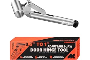 Magic Phoenix Adjustable Door Hinge Adjustment Tool, 0.3''–1'' Universal Hinge Wrench, Heavy Duty Carbon Steel Door Hinge Adjuster for Door Alignment & Repair (Silver)