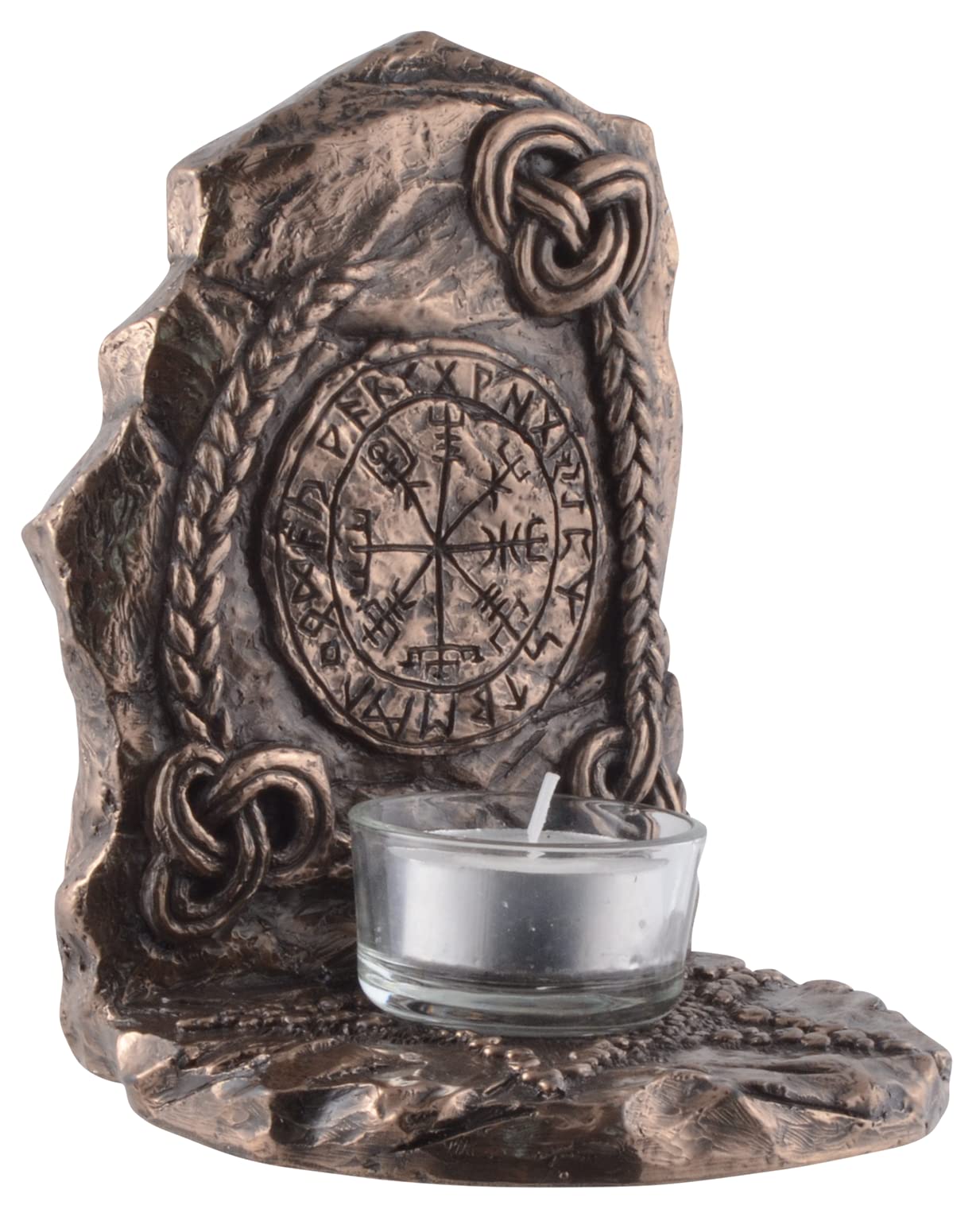 Veronese Viking Compass Vegvisir Tea Light Bronzed