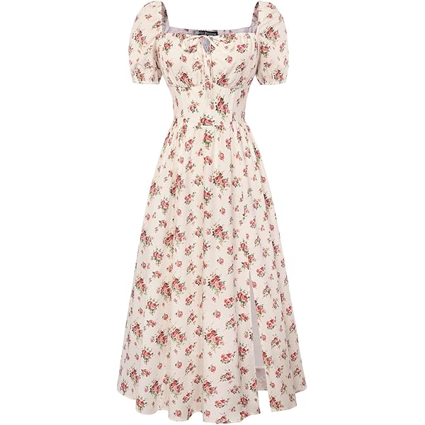 bright colored formal dress MILKMAID SMOCKED PUFF SLEEVE GAUZE MAXI – Sim and Sam