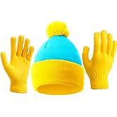2-Piece Color-Inspired Winter Hat & Gloves Set – Cartoon Style Costume Accessories for Dress-Up, Holidays & Cosplay