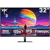 KTC 32 Inch Monitor 2K Monitor, IPS 1440p Monitor with Ultra-Thin Bezels, HDR10, Freesync/G-sync, HDMI/DP Ports, Tilt Adjustable, Eyecare, Ideal for Business, Office, and Casual Gaming, Black, H32T13