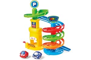 Kidoozie Park ‘n Roll Garage, Toy Playset with Vehicles for Toddlers 18 Months and Older (G02614)