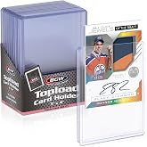 BCW 168 Pt Thick Card Topload Holders for Relic and Patch Cards, 10 Count | Rigid clear PVC holders fit relic, patch, jersey, and memorabilia cards up to 168 pt for storage, display, and transport.