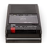 QFX RETRO-39 Shoebox Tape Recorder with USB Player, Black