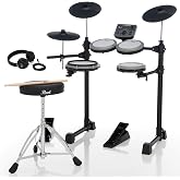 Pearl ERS1000 eRoadshow Electronic Drum Set, Complete Kit with Four Quiet Mesh Pads, Two Pedal Controllers, Cymbal Pads, Throne, Drum Rack, Headphones, and Sticks