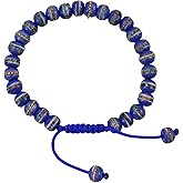 Tibetan Mala Embedded Medicine Wrist Mala for Meditation Handmade Draw String Silk Pouch