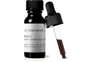 REDDIG-GLO Brown Liquid Candle Dye (.25 oz) - Made in The USA - Safe and Easy to Use - Pure and Simple Ingredients - Candle Making Supplies for Soy, Paraffin, Palm or Gel Wax - 10 Vibrant Colors to Choose from