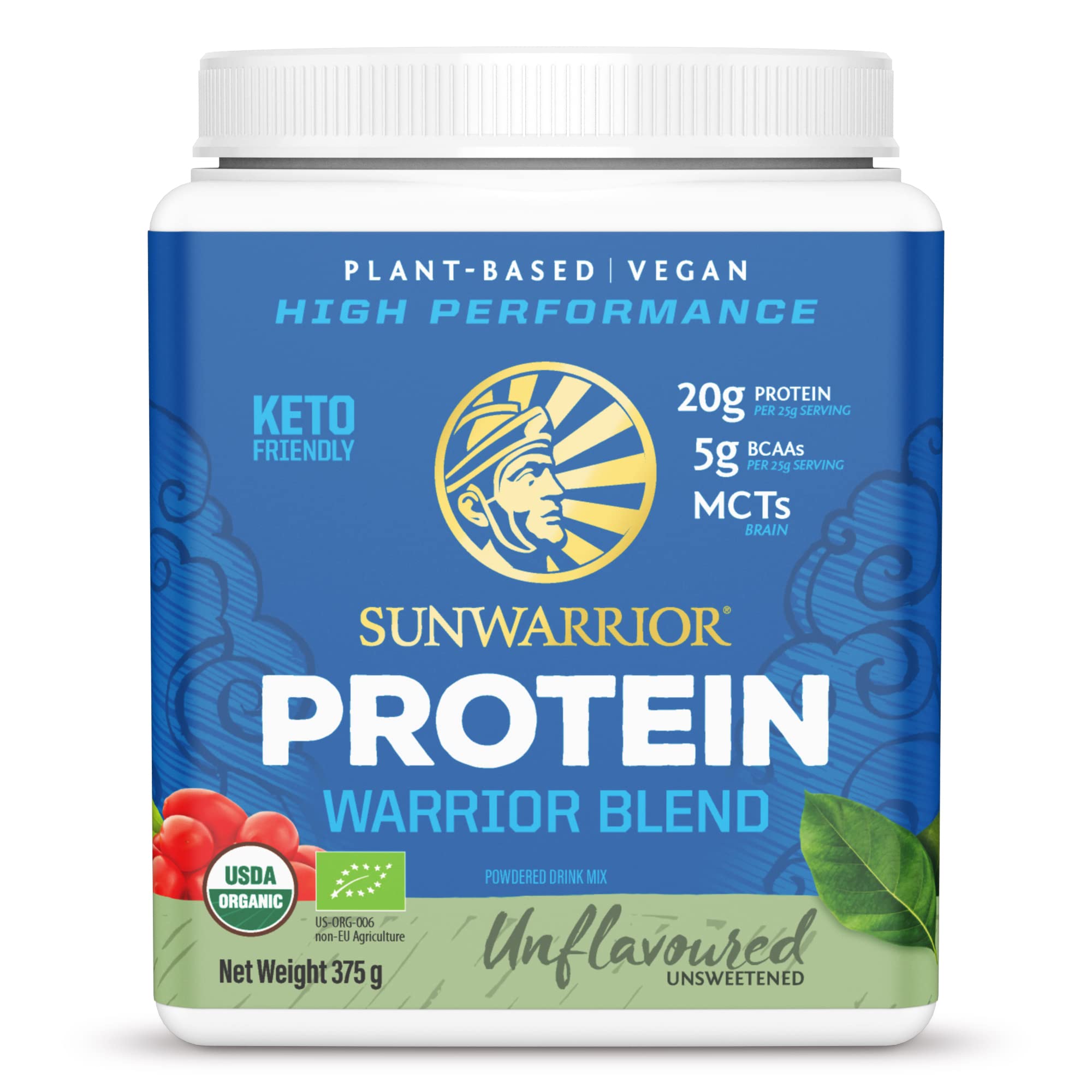 Sunwarrior Organic Plant Based Blend Natural Protein Powder, 375 g