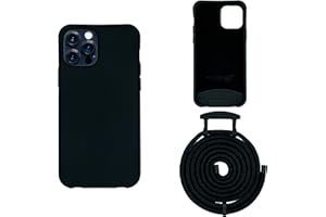 HoldingIT Crossbody Phone Case with Detachable Lanyard Compatible with iPhone X/XS, XS Max, XR, 2-in-1 Hands Free iPhone Cover with Drop Protection, Adjustable Rope Black