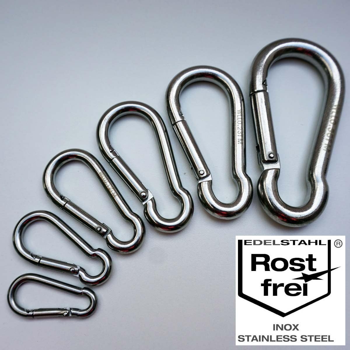 Marinetech 6X60 Symmetric Carbine Hook, Stainless Steel AISI 316