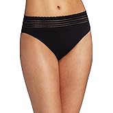 Warner's womens No Pinching No Problems Lace Hi Cut Brief Panty