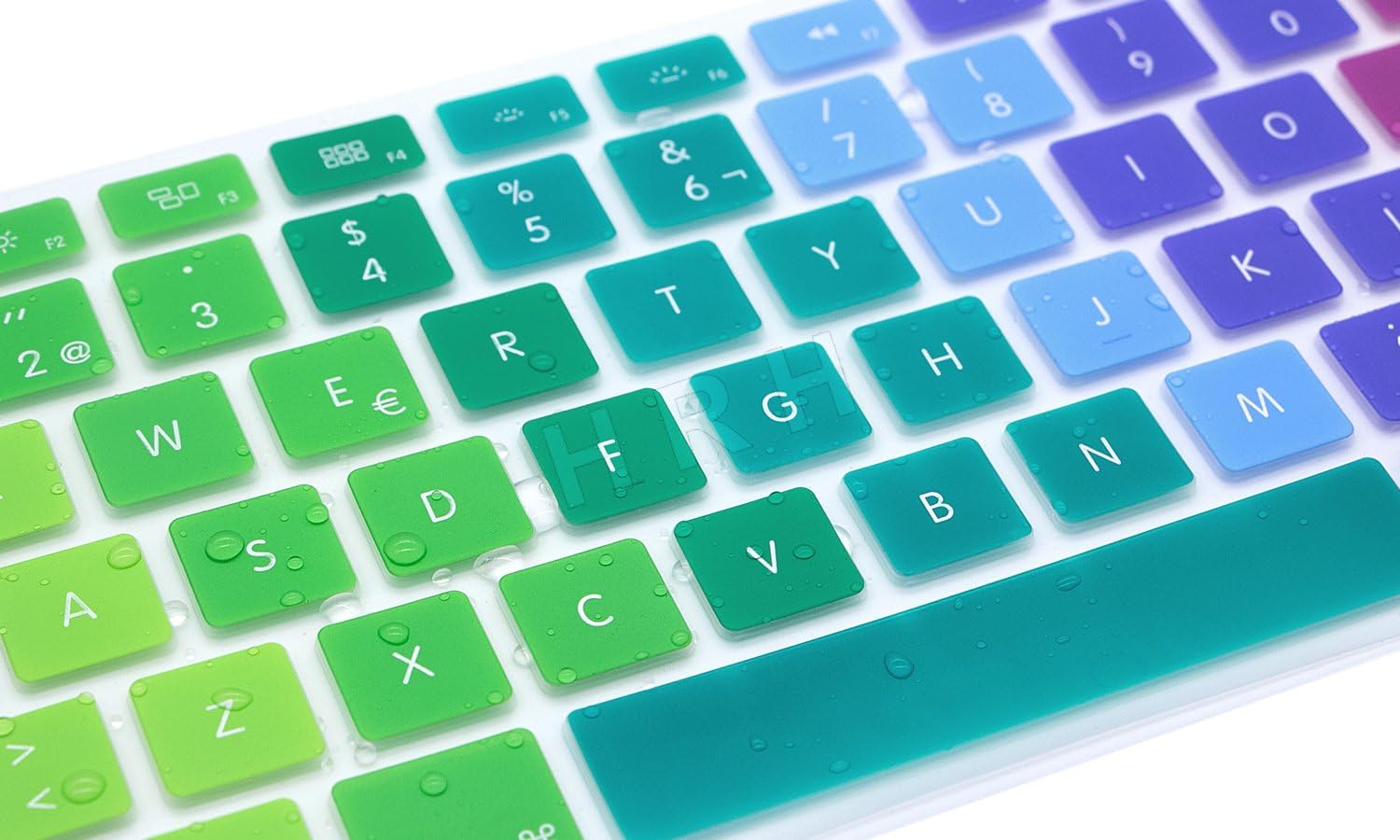 MMDW EU/UK Spanish Keyboard Cover for Macbook Pro 13 Inch,15 Inch (with or without Retina Display,2015 or Older Version) for Macbook Old Air 13 Inch European/ISO Keyboard Layout Silicone Skin-Rainbow - Image 5
