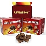 Fire Starter Squares 192 - Fire Starters for Fireplace,Chimney,BBQ Grill,Camping Fire,Wood Stove - Water Resistant and Safe O